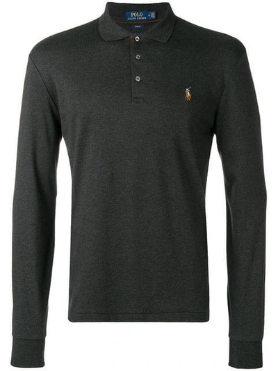 Polo Ralph Lauren Embroidered Logo Polo Shirt - 灰色 In Grey