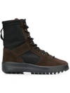 YEEZY LACE-UP PANELLED MILITARY BOOTS