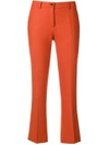 Pt01 Flared Cropped Trousers In Orange