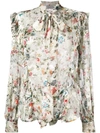 PREEN BY THORNTON BREGAZZI ZINNA FLORAL PRINTED BLOUSE