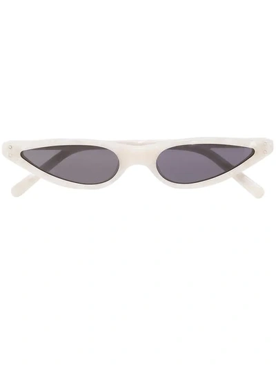 George Keburia Sonnenbrille Im Cat-eye-design In White