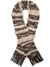 JOSHUA MILLARD JOSHUA MILLARD TEXTURED SCARF - 棕色