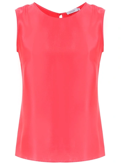 Isolda Shell Silk Top In Pink