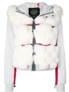 MR & MRS ITALY FOX FUR PANELLED BOMBER JACKET