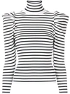 A.L.C striped puff shoulder sweater