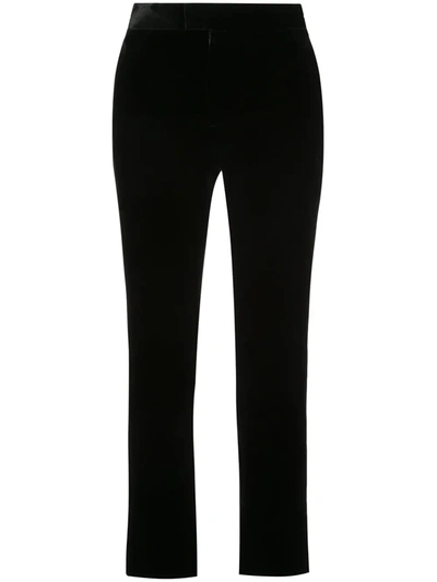 Marchesa Cropped Flared Trousers In Black