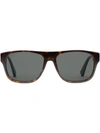 GUCCI RECTANGULAR-FRAME ACETATE SUNGLASSES