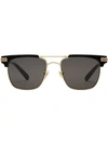 Gucci Sunglasses Gg0241s 002  Square-frame Metal Sunglasses In Black,smoke