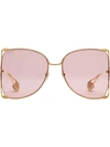 GUCCI OVERSIZED BUTTERFLY-FRAME SUNGLASSES