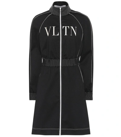 Valentino Vltn Track Dress In Black