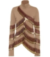 Y/PROJECT TURTLENECK TOP WITH FRINGED BEADING,P00335990