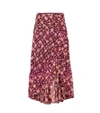 ULLA JOHNSON ALIE SILK-BLEND FIL COUPÉ SKIRT,P00339345