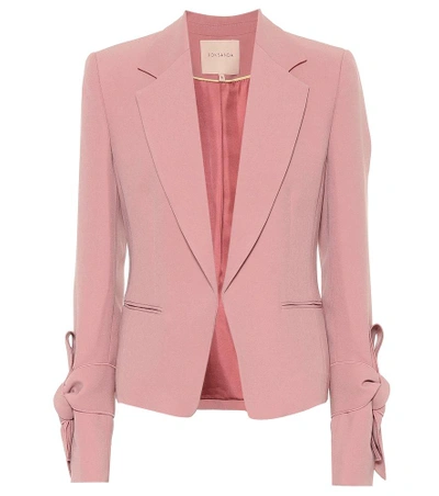 Roksanda Cleoda Bow-embellished Crepe Blazer In Pink