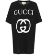 GUCCI Printed cotton T-shirt,P00343103