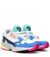 Adidas Originals Women's Falcon Color-block Low-top Dad Sneakers In White