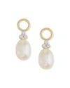 JUDE FRANCES 18K GOLD PROVENCE PEARL BRIOLETTE EARRING CHARMS,PROD214960023