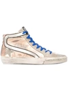 GOLDEN GOOSE METALLIC LACE-UP SNEAKERS