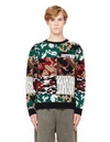 Gosha Rubchinskiy Camo Jacquard Knit Sweater In Multicolor