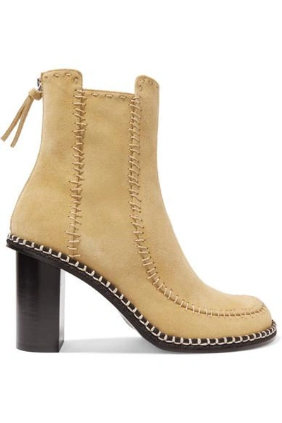 Jw Anderson Scare Crow Suede Ankle Boots In Neutrals