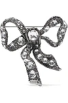 GUCCI Silver-plated crystal brooch