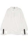 JW ANDERSON PLEATED COTTON-POPLIN BLOUSE