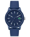 Lacoste Men's 12.12 Blue Silicone Strap Watch 42mm In Blue