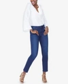 Nydj Sheri Slim Ankle Cuffed Jeans In Bluewell In Cooper
