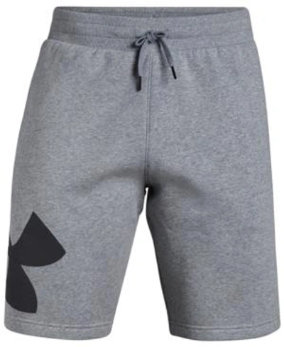 Under Armour Men's Rival Fleece Logo 10" Shorts In Grey