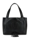 VALENTINO BY MARIO VALENTINO Ollie Grained Leather Tassel Tote,0400099047703