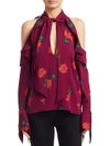 TANYA TAYLOR Adrienne Floral-Print Bell-Sleeve Silk Top,0400099149872