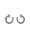 ADORE MULTIcolour PAVE CRYSTAL FRONTAL HOOP EARRINGS,5448666