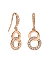 ADORE INTERLOCKING PAVE RINGS DROP EARRINGS,5448620