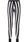 MADELEINE THOMPSON LEONIS STRIPED CASHMERE TRACK trousers