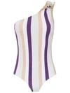 AMIR SLAMA AMIR SLAMA ONE SHOULDER SWIMSUIT - 粉色