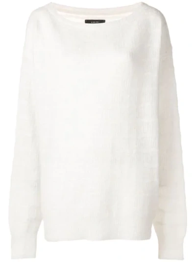Amiri Oversized Knit Jumper In White