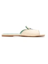 Blue Bird Shoes Straw Butterfly Flats In Neutrals