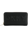 DKNY DKNY EMBOSSED LOGO WALLET - BLACK