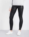 Spanx Womens Black High-rise Faux-leather Leggings In Black