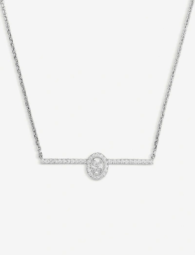 Messika Women's Glam'azone Diamond Pavé & 18k White Gold Necklace