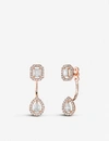 MESSIKA MESSIKA WOMEN'S PINK MY TWIN TOI & MOI 18CT PINK-GOLD AND DIAMOND EARRINGS,10025819