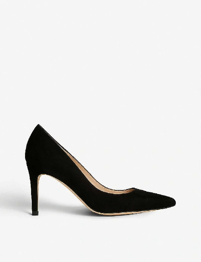 Lk Bennett Womens Bla-black Floret Suede Courts