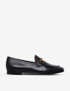 GUCCI GUCCI WOMENS BLACK JORDAAN LEATHER LOAFERS,69618949