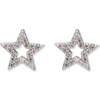 ASTRID & MIYU NEW TRICKS RHODIUM STAR EARRINGS