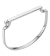 Monica Vinader Engravable Signature Thin Petite Bangle In Silver