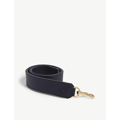 Anya Hindmarch Happy Leather Bag Strap In Marine