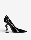 SAINT LAURENT OPYUM LOGO HEEL PATENT LEATHER COURTS,79086936