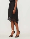 Zadig & Voltaire Joslin Guitar Printed Silk Skirt In Noir (black)