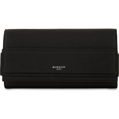 Givenchy Horizon Continental Flap Wallet, Black In Nero