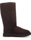 Ugg Classic Tall Ii Womens Suede Fur Lined Winter Boots In Dark Brown