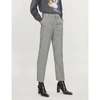 BALENCIAGA VICHY GINGHAM SKINNY WOOL TROUSERS